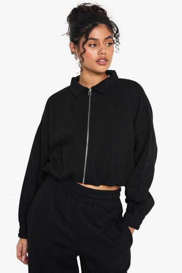 Collared Bomber Jacket black