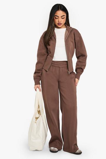 Seam Detail Straight Leg Jogger mocha