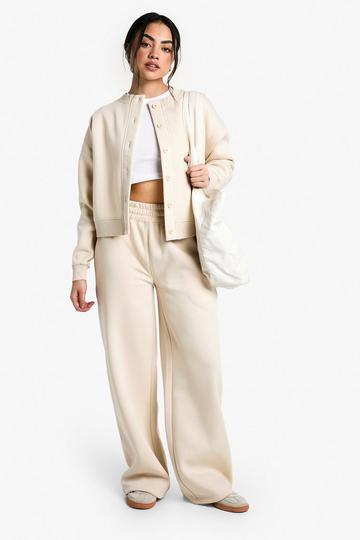 Wide Leg Joggingbroek stone