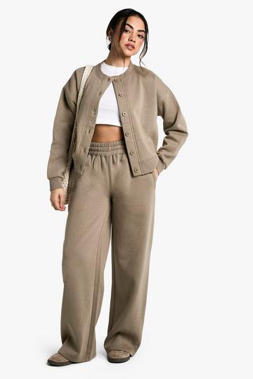 Wide Leg Joggingbroek khaki