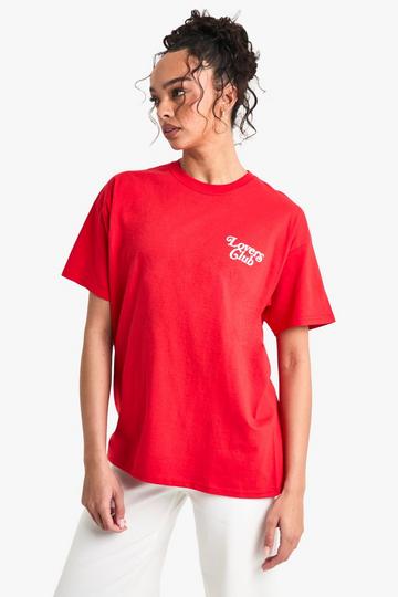 Lovers Club Oversized T-shirt red