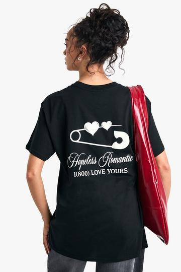 Hopeless Romantic Oversized T-shirt black