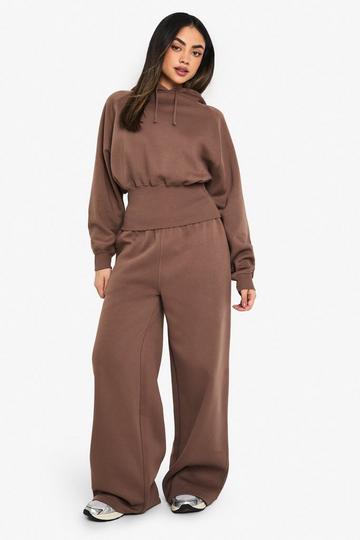 Wide Leg Joggingbroek mocha