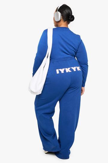 PLUS IYKYK WIDE LEG JOGGER blue