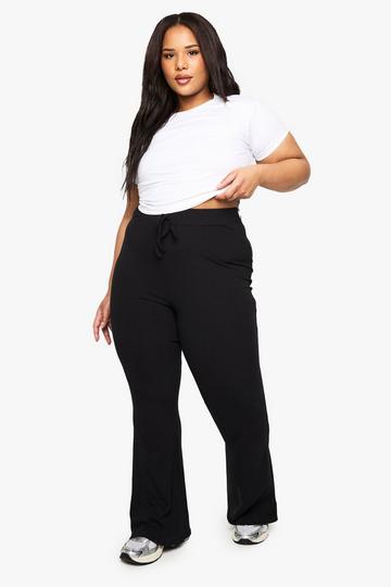 Plus Soft Touch Flared Trouser black