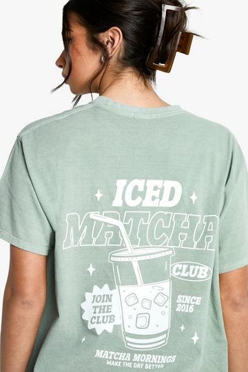 Sage Green Matcha Overdyed Graphic T-shirt