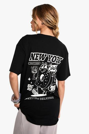 NYC Bagel Oversized T-shirt black