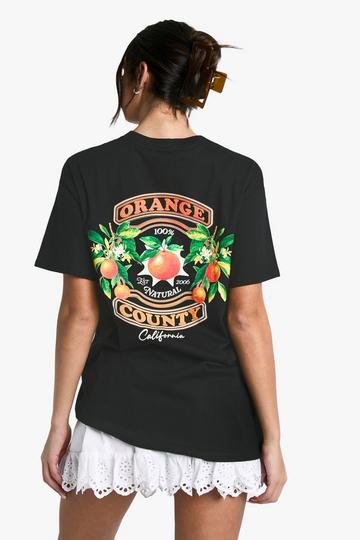 Oversized Orange County T-Shirt black