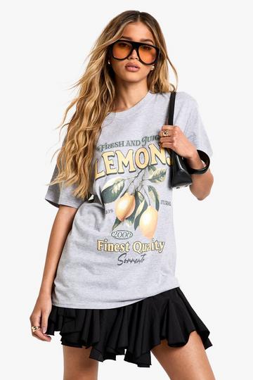 Grey Lemons Oversized T-shirt