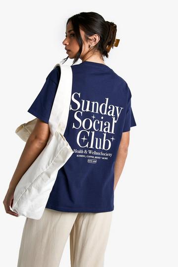 Sunday Club Oversized T-shirt navy