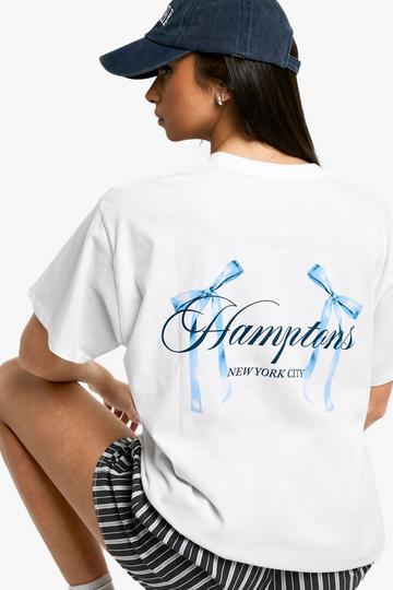 Hamptons Bow Oversized T-shirt white