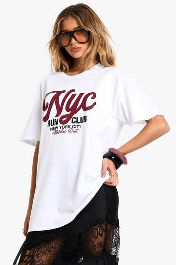 Oversized NYC Run Club T-Shirt white