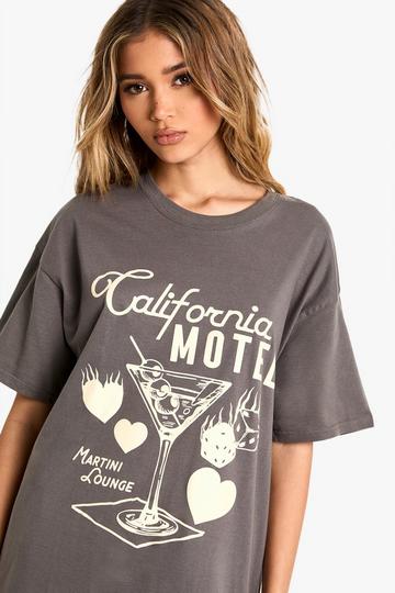 Cali Motel Oversized T-shirt charcoal