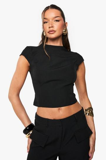 Getailleerde Top Met Hoge Hals black