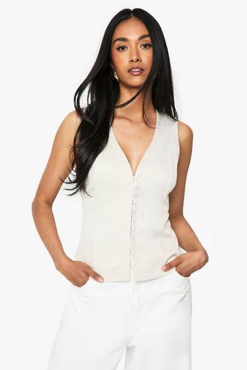 Gilet Met Haakjes stone