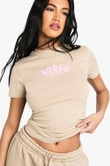 Rodeo Tour Puff Print Baby T-shirt stone