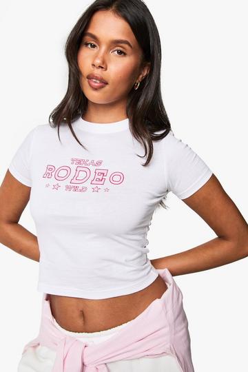 Texas Rodeo Slogan Baby T-Shirt white