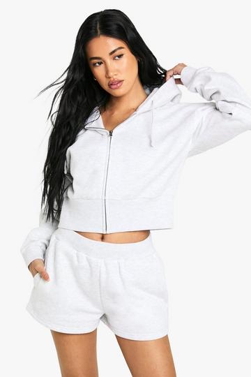 Mid Rise Sweat Shorts grey marl