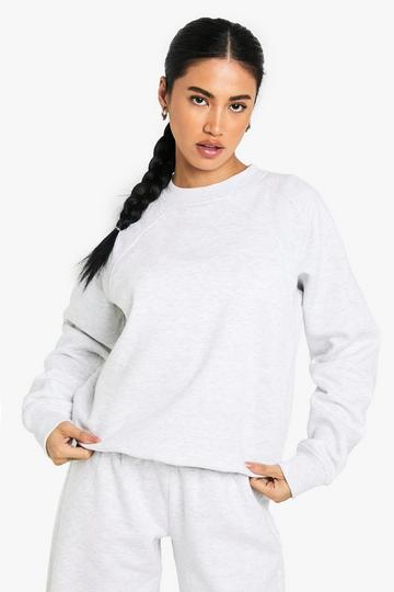 Oversized Seam Detail Sweatshirt grey marl