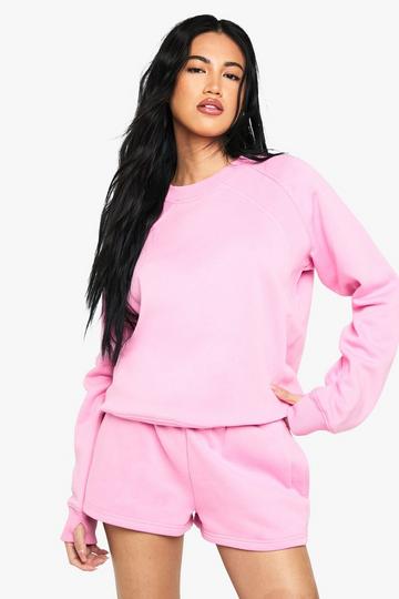 Oversized Seam Detail Sweatshirt pink