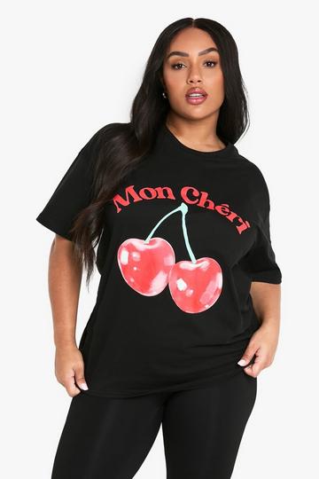 Black PLUS MON CHERI OVERSIZED T-SHIRT