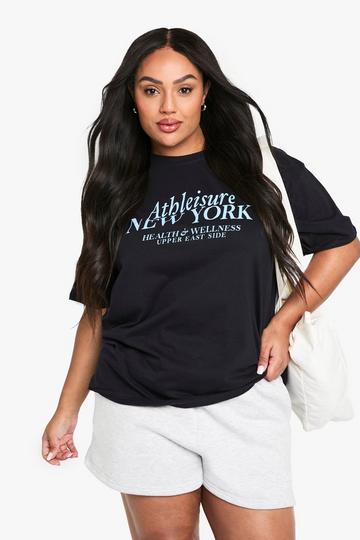 PLUS NEW YORK OVERSIZED T-SHIRT navy