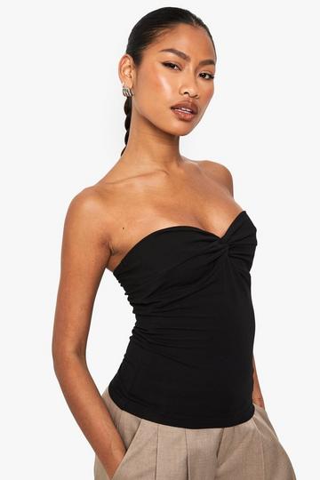 TWIST FRONT BANDEAU TOP black