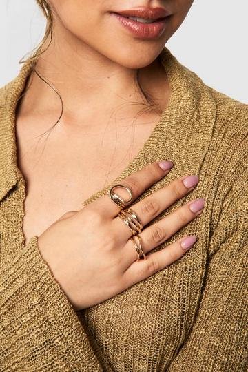 Cut Out Ring 3 Pack gold