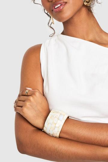 Pearlised Statement Bangle pearl