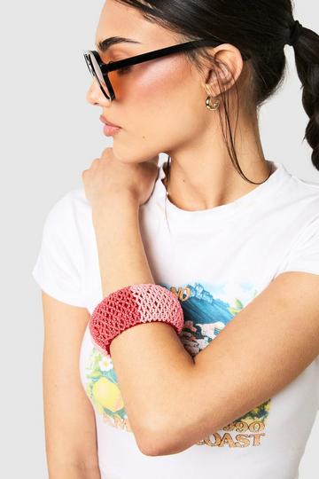 Beaded Bangle pink