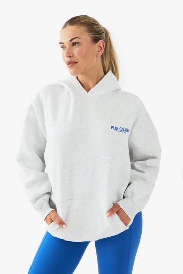 Oversized Dsgn Studio Sport Run Club Hoodie ash grey