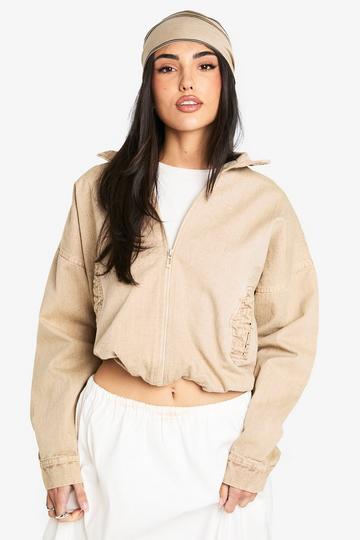 Washed Bomber Jacket stone