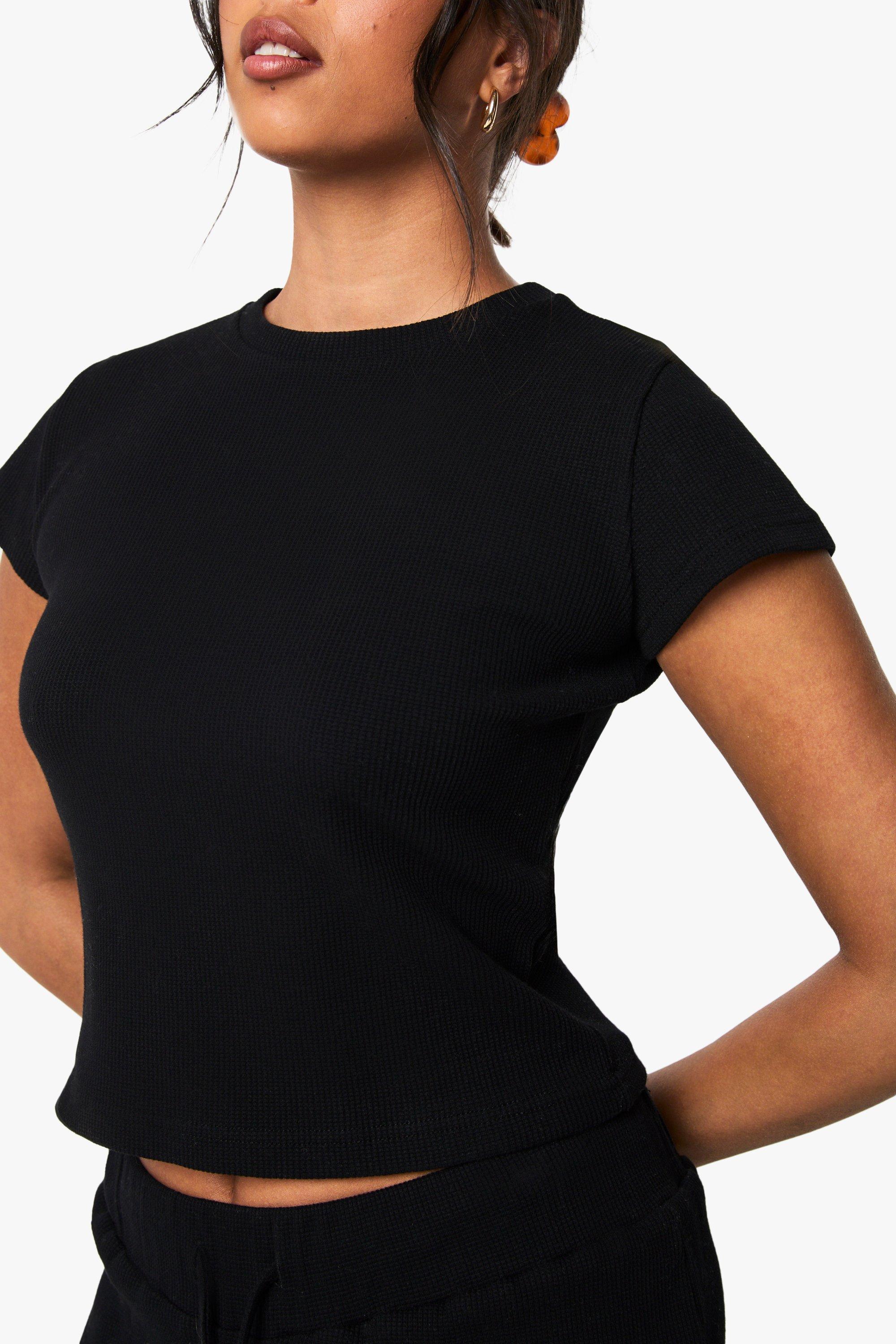 Crew Waffle Romper - Black Crew Waffle Romper - Black
