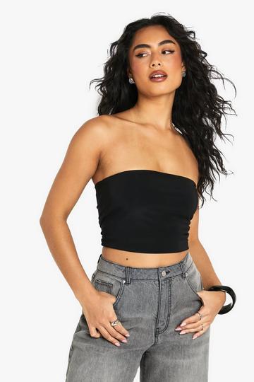 DOUBLE LAYER SLINKY DOUBLE LAYER BANDEAU TOP black