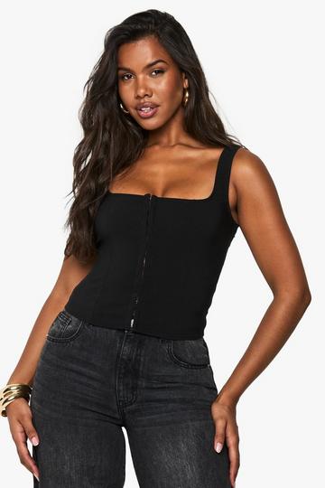 Korset Top Met Haakjes black
