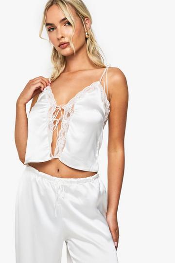 Bridal Satin Lace Cami ivory