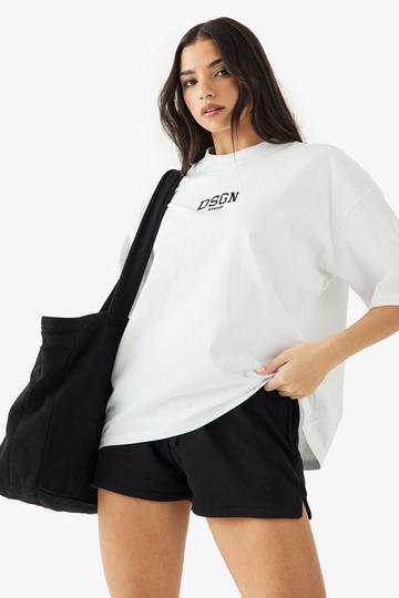 White Dsgn Studio Embroidered Heavyweight Oversized T-Shirt