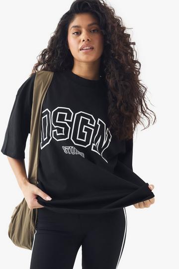 Dsgn Studio Sports Club Heavyweight Oversized T-Shirt black