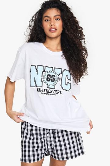 White NYC Athletics Dept Oversized T-shirt