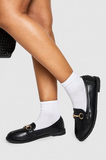 Basic Loafers Met Hardware Detail black