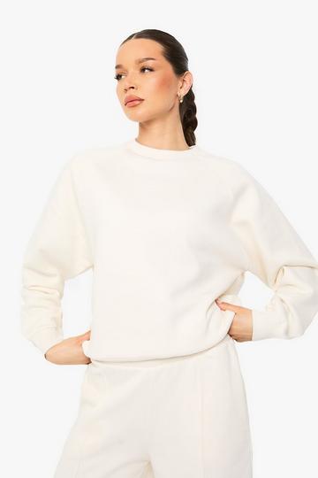 Raglan Seam Oversized Sweatshirt ecru