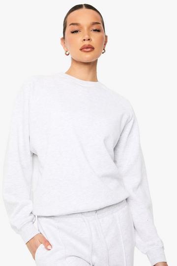 Raglan Seam Oversized Sweatshirt ash grey