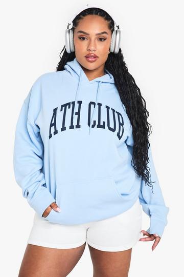 PLUS ATH CLUB OVERSIZED HOODIE baby blue