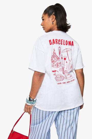 Plus Barcelona Oversized T-Shirt white