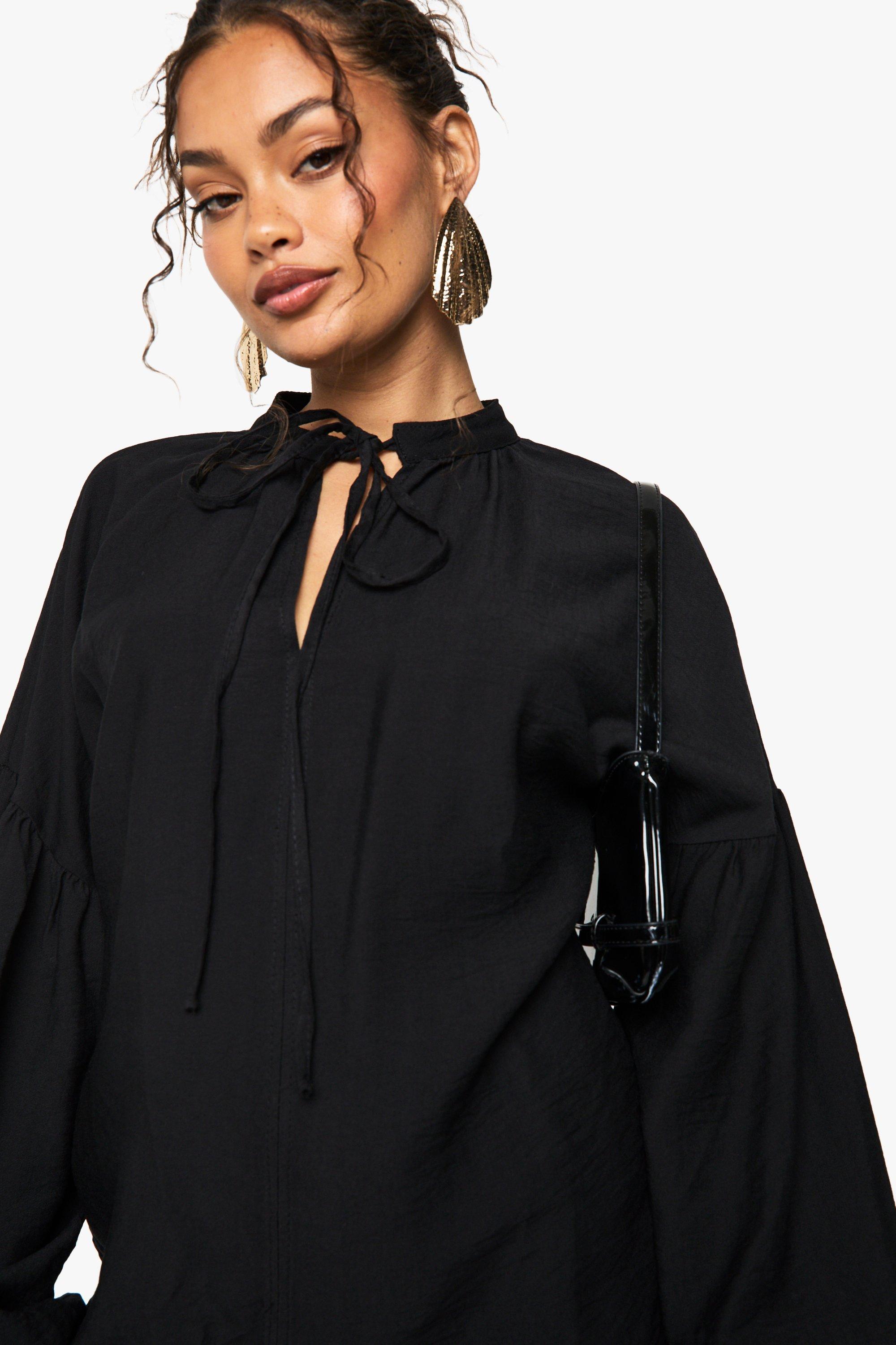 Linen Frill Sleeve Blouse | boohoo DK Linen Frill Sleeve Blouse | boohoo DK