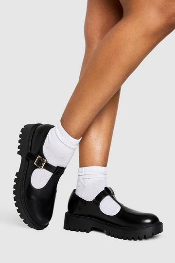 T Bar Chunky Mary Janes black