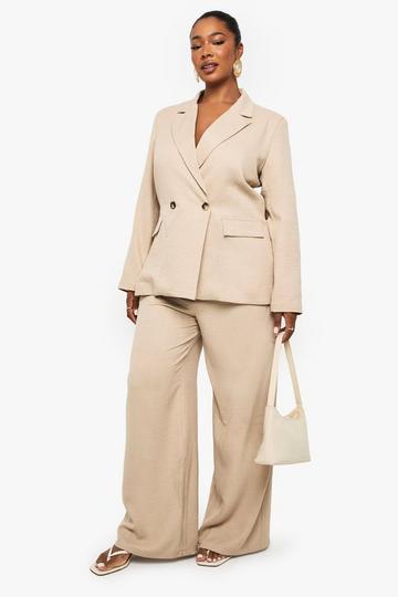 PLUS TAILORED STRAIGHT LEG TROUSER stone