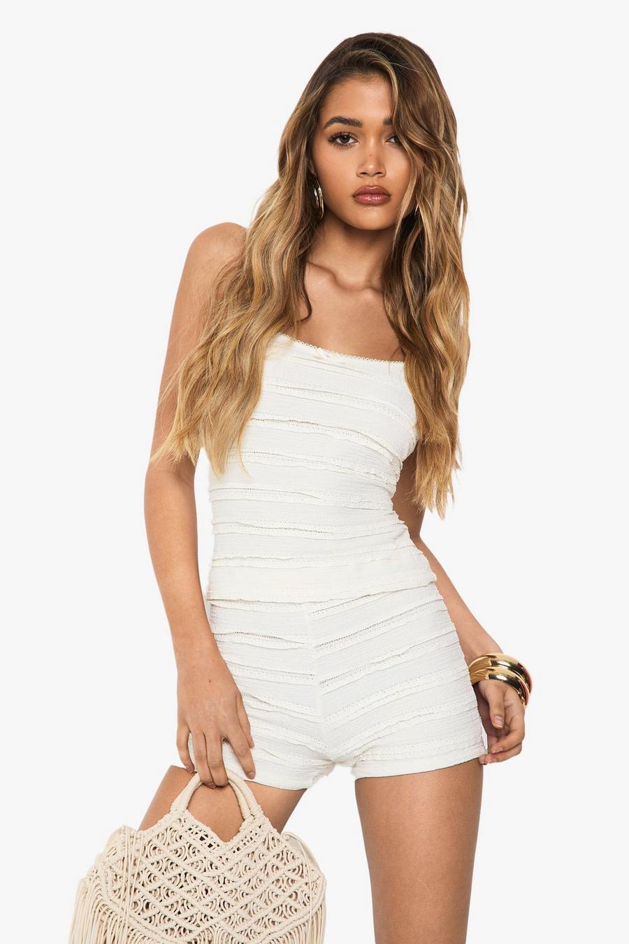 Textured Frill Cami Top | boohoo USA Textured Frill Cami Top | boohoo USA
