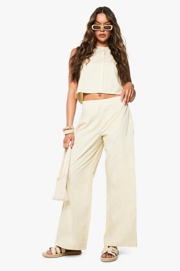 Boxy Poplin Set Met Structuur stone