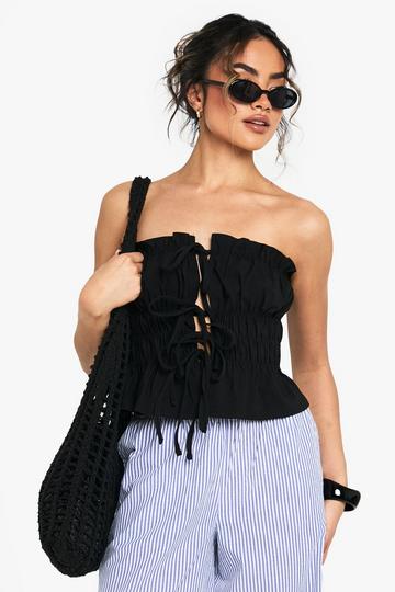 Bengaline Bandeau Korset Met Strik black